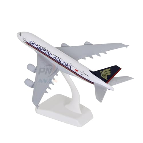 Image of Singapore Airlines Airbus A380 Diecast Airplane Model :Scale Modal 20cm Metal Aircraft with Stand for Adults & Kids (Singapore Airlines)
