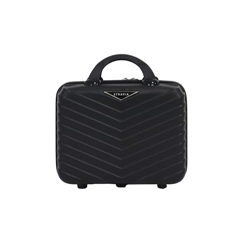 STRAVIA – Vic – Vanity 30 cm – Bagage à Main Avion – ABS léger et résistant – Bagage Rigide – Black – 32 x 29 x 10 cm