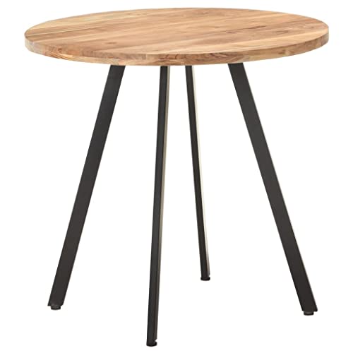Table à manger 80 cm rustique ronde stable meuble de cuisine