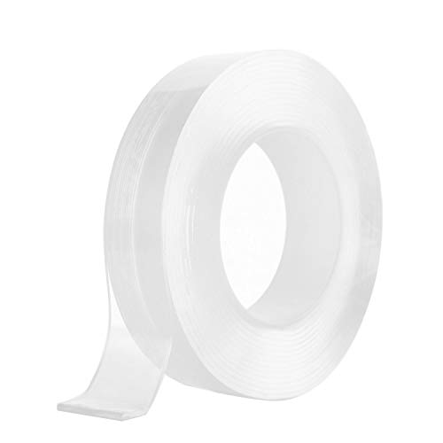 Double Sided Tape Heavy Duty, Multipurpose Removable Traceless Mounting Tape Adhesive Grip, Washable Strong Sticky Wall Tape Transparent Tape Poster Carpet Tape for Paste Items, Household (16.4FT)