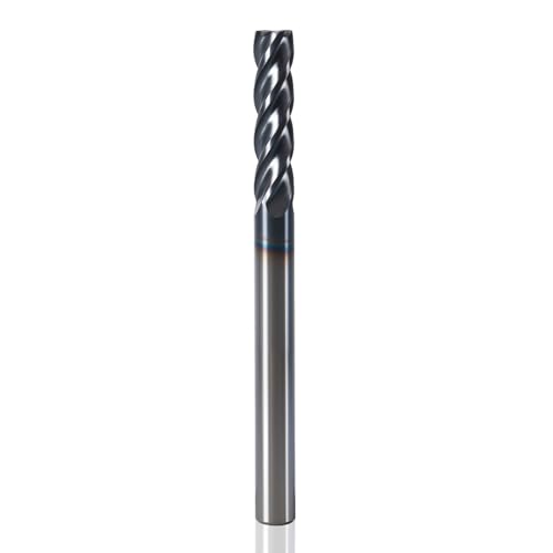 Image of Carbide Square End Mill, 4 Flute 1 /4 inch Cutting Diameter,1-1 /4 inch Thread Deep, 3 inch Overall Length, Micro Grain Carbide Mill Bits for Alloy Steels /Hardened Steels