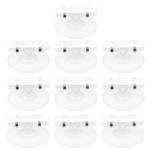 Zerodeko Portaetiquetas de Producto con Clip para Exhibición de Precios, Diseño Resistente, Base Redonda y Plástico Abs, Instalación Sencilla para Tiendas y Estantes, Pack de 10 Unidades