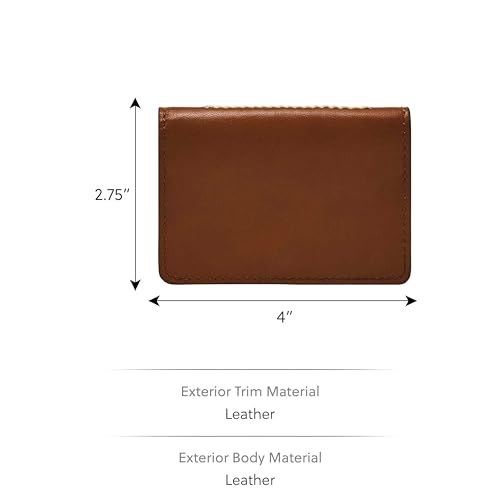 Image of Fossil Men's Westover Leather Slim Minimalist Snap Bifold Wallet, Medium Brown (Model: ML4642210)