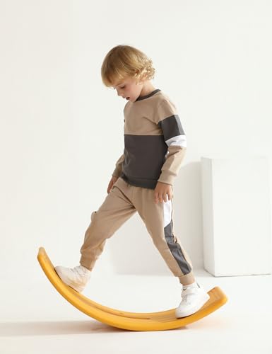 Image of Toddler Boy Clothes Long Sleeve Hoodie Sweatsuits Tops and Pants 2Pcs Boys Fall Winter Outfits Set