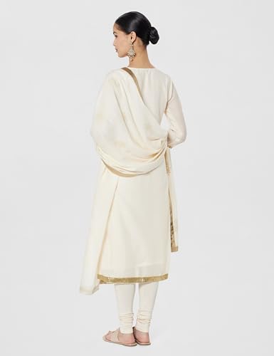 Image of BIBA Women Poly Chanderi Straight Printed Suit Set