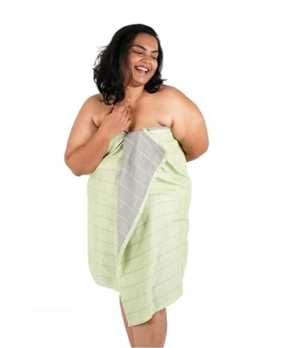 Image of Doctor Towels, World's First Banana Double Cloth Bath Towels (Plus Size) | Dermatologist Tested for Sensitive Skin | 240 GSM Towels for Bath Large Size | Clinically Tested to Help Reduce Acne - Green