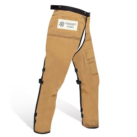FORESTER Chainsaw Safety Chaps (Regular 37", Brown)