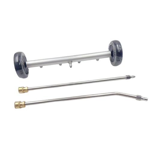 Ysyqkn Limpiador de Chasis de Coche, Escoba de Agua a Presión de 4000 PSI para Lavado de Bajos, Extensión Recta Y Curva en Latón Y Acero Inoxidable.