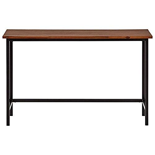 Image of JGS Metal Frame Wooden Console Tables for Living Room Entrance Multipurpose Solid Wood Flower Pot Stand Table Furniture for Home & Office (Walnut Finish)