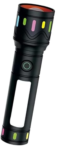 Image of RL-M34 High Power 100W LED Torch Light | Rechargeable Battery | 6 Lighting Modes | Telescopic Zoom Flashlight | Type-C Charging for Night & Outdoor Use
