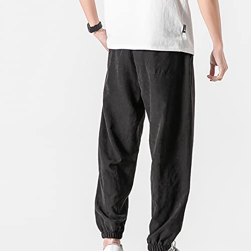 Baggy Sweatpants for Men 2023 Casual Loose Drawstring Solid Baggy Pants Outdoor Fashion Beam Feet Sweatpants3