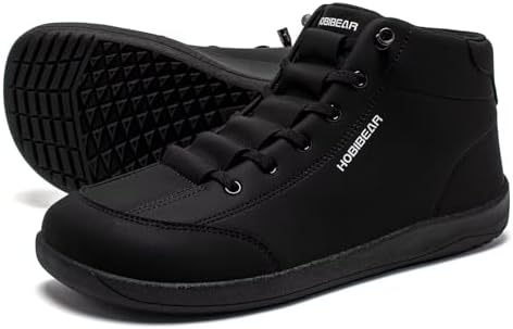 HOBIBEAR Barfußschuhe für Damen und Herren | Zero Drop | Breite Leder Minimalistische Atmungsaktive Trekkingwege rutschfeste Outdoor Schuhe