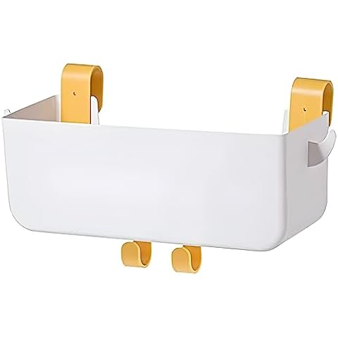 7UYUU Bunk Bed Shelf Bunk Bed Storage Caddy for Top Bunk Bedside Caddy Accessories for Kids Hanging Bedside Caddy Dorm Plastic Bunkbed Shelf Hooks - White Cover