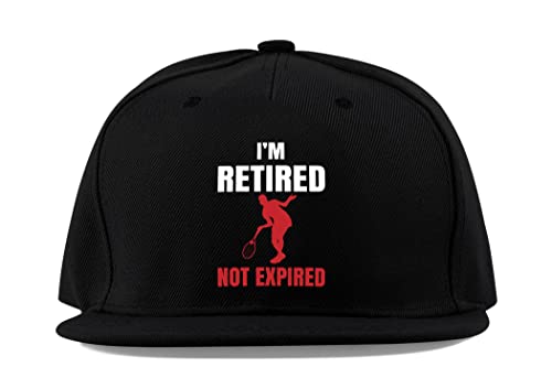 Casquette de baseball tennis noire Retired Not Expired en coton respirant taille unique