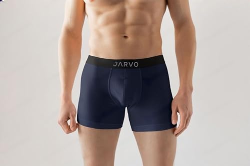 Image of JARVO Men's Nylon Regular Fit Solid Antibacterial Trunks (Pack of 3)