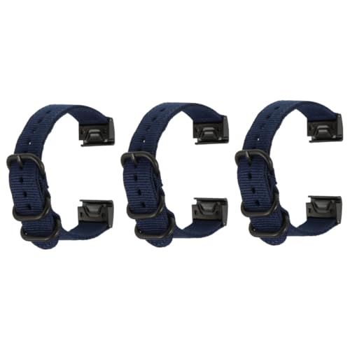 Bracelet de montre nylon compatible universel et réglable lot de 3