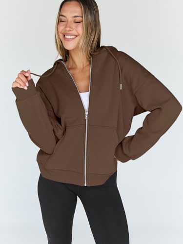 Image of Trendy Queen Womens Oversized Zip Up Hoodies Y2K Fall Sweatshirts 2026