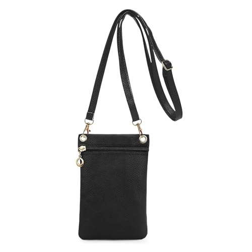 Ourdort Bolso de Teléfono Móvil para Mujer,Bolso Bandolera Pequeño para Mujer,Mini bolso Bandolera con Correa Ajustable,Cartera Movil Cuero PU,para Compras,Citas,Paseos