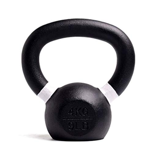 Il kettlebell è realizzato interamente in acciaio fuso, stabilmente collocato senza danneggiare il pavimento.