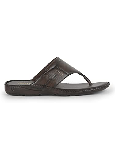 Image of Liberty Coolers VCL-26 Casual Slipper for Men - Black & Brown | Slip-on /Flats Slippers - Durable and Lightweight | Comfortable and Soft Insole for Everyday Wear - Cushioned Footbed | Home Footwear