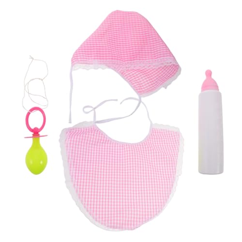 VICASKY Ensemble Déguisement Bébé Drôle Adulte Comprenant Bavoir Géant Rose, Bonnet Surdimensionné et Tétine Géante, Accessoires Cosplay et Fête pour...