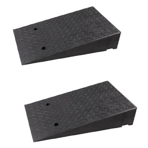 7 Inches Rise Rubber Threshold Ramps, Heavy Duty Rubber Curb Ramp, Driveway Ramps for Cars Wheelchairs Scooter, 2 PCS