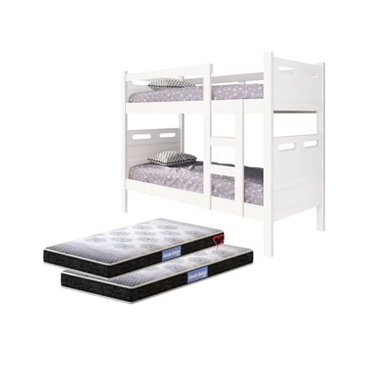 Beliche Duas Camas Solteiro Jaspe com 2 Colchões Espuma D20 - cor: Branco
