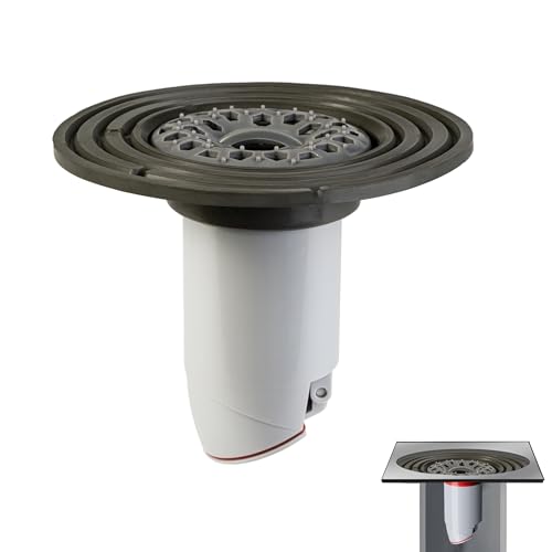 COLDDD Odor-Proof Shower Drain Plug - Backflow Preventer with Magnetic Closure Valve, Hair Catcher, and Silicone Reducer Ring, Fits 1.9''-3.9'' ID Drains, Sewers, and Pipes