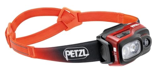 PETZL - Linterna SWIFT RL - Unisex, Naranja, Talla Única