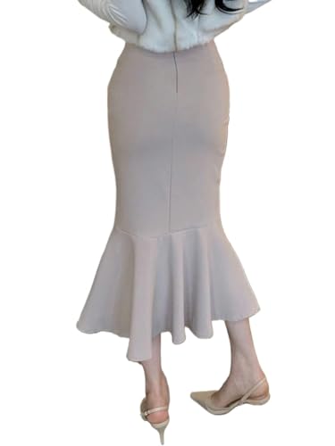 Trend Women's Summer Basic Skirt Solid Color High Waist Skirt Summer For Beach3