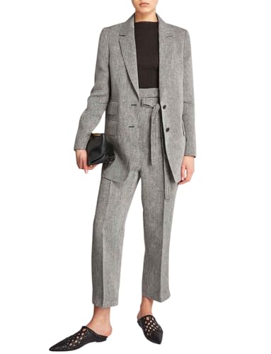 Costume en tweed femme veste et pantalon chic pour le bureau