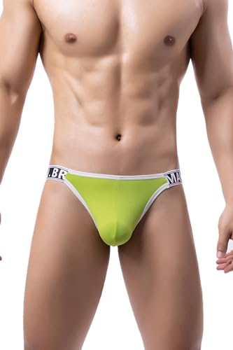 Men's Ice Silk Thong Low Rise Bikini Briefs Underwear2