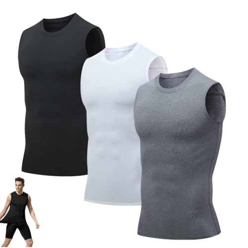 Catálogo para Comprar On-line Ropa de Ejercicio y fitness para Hombre los 10 mejores. 45 BOOSEN 3 PCS Camiseta de Compresión para Hombre, Secado Rápido Camisetas de Fitness, Fajas Abdominal Reductora Deportivo, Camiseta Interior Deportiva de Contracción, Fitness,...