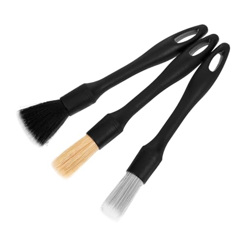 Happyyami 3 pièces Brosse de Détail Automobile Kit de Nettoyage Intérieur pour Voiture Brosse Souple pour Jantes et Rims Outils de Nettoyage Efficaces pour Entretien Automobile