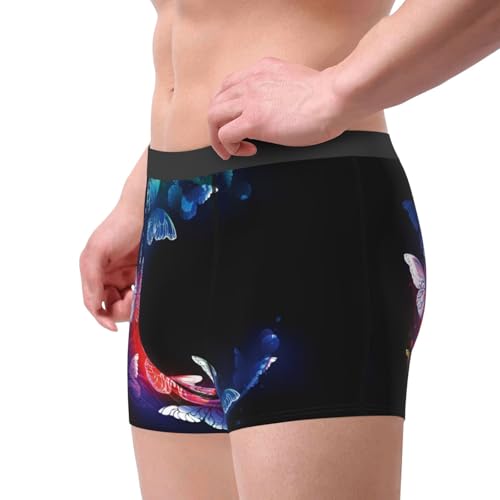 Glowing Night Butterfly Men's Underwear Boxer Briefs Soft Comfortable Underwear3