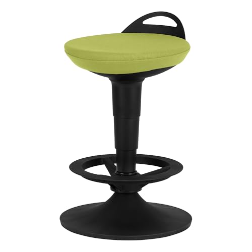 Image of Adjustable-Height Padded Lab Stool - Fern Green