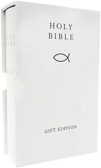 HOLY BIBLE: King James Version (KJV) White Compact Gift Edition
