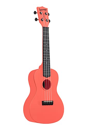 Kala Brand Music Co. The Waterman Beach Collection, ukelele de 4 cuerdas, derecho, rosa oscuro, concierto...
