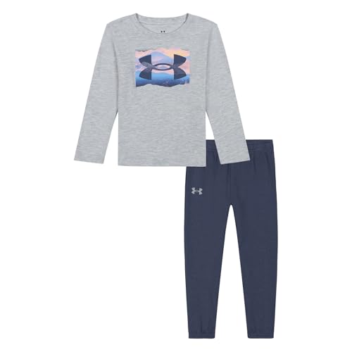 Image of Under Armour Boys' 2-Piece Long Sleeve T-Shirt and Fleece Pants Set, Outdoor Collection