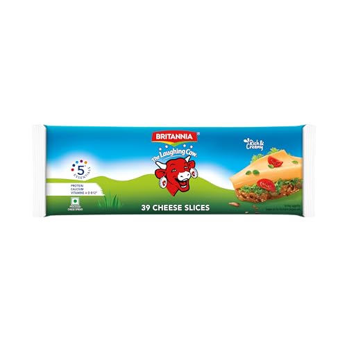 Image of Britannia The Laughing Cow Cheese Slices, 663g (Pack of 39), Pale White