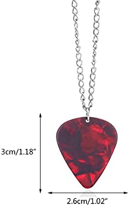 Eddie Munson Necklace Strange Horror Things Guitar Pick Pendant Necklace Heart Ruby Pendant Costume Cospaly Jewelry