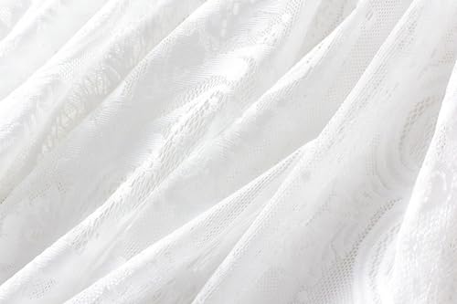 Womens Lace A-Line Skirt Elastic High Waist Pleated Skirts Trendy Dressy Flowy Midi Skirt for Wedding Party Evening4