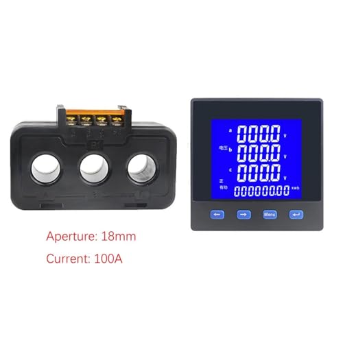 Compteur de puissance multifonction RS485 écran LCD triphasé 3P3W 100A AC220V 96x96 - 2