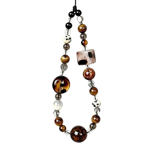 Image of Cute Beaded Camera Wrist Strap for Phone, Digital Camera Charm Lanyard, Pearl Beaded Chain for Bag Keychain Gift