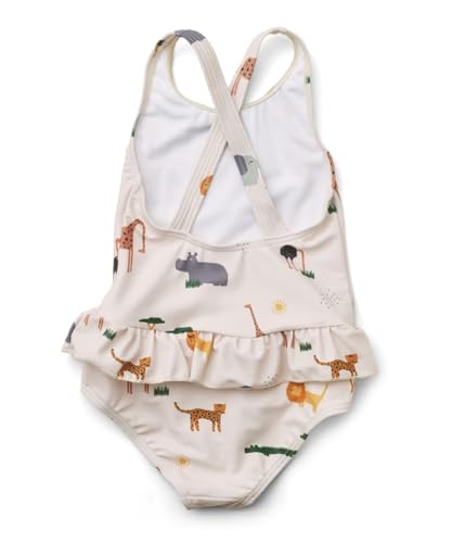 Toddler Girls One Piece Swimsuits Crossback Backless Bathing Suit Whale Dolphin Shark Swimwear with Ruffle Butt UPF50+2