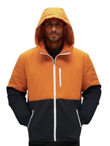 Chaqueta Acolchada para Hombre. Abrigo de Plumas con Capucha para Otoño-Invierno. Abrigo Calido e Impermeable.