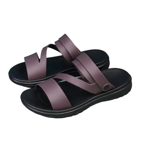 Men’S Outdoor Slippers Comfortable Casual Beach Shoes Non-Slip Leisure Roman Style Breathable Slip-On Sandals