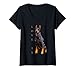Damen Dobermann Shirt Dobermann Pinscher Hund Mama Papa Liebe Haustier Welpen T-Shirt mit V-Ausschnitt