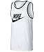 Nike Men's Ace Logo Tank Top, White Black, Medium