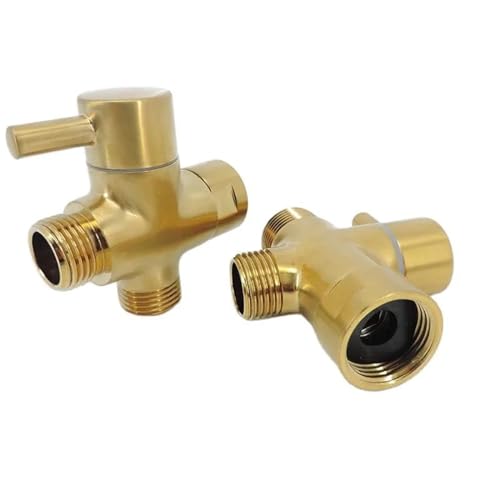 Válvula de acero inoxidable chapada en oro con adaptador T para grifo de agua Tee B4 5